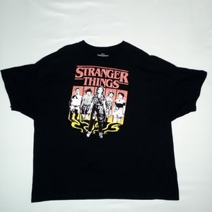 Stranger Things Graphic Print T-shirt Men's 3XL Black Netflix